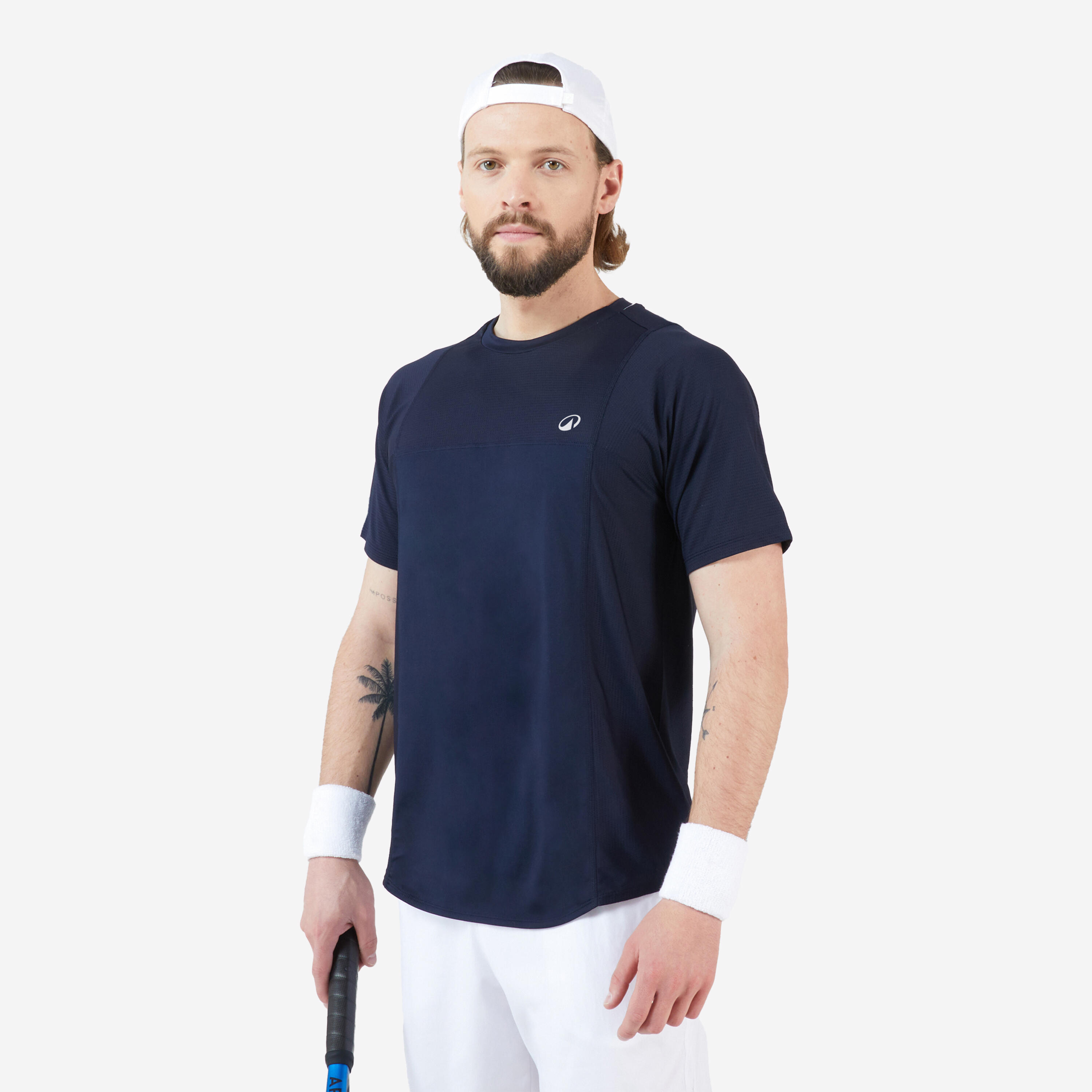 Herren Tennis T-Shirt - Artengo Gaël Monfils marineblau