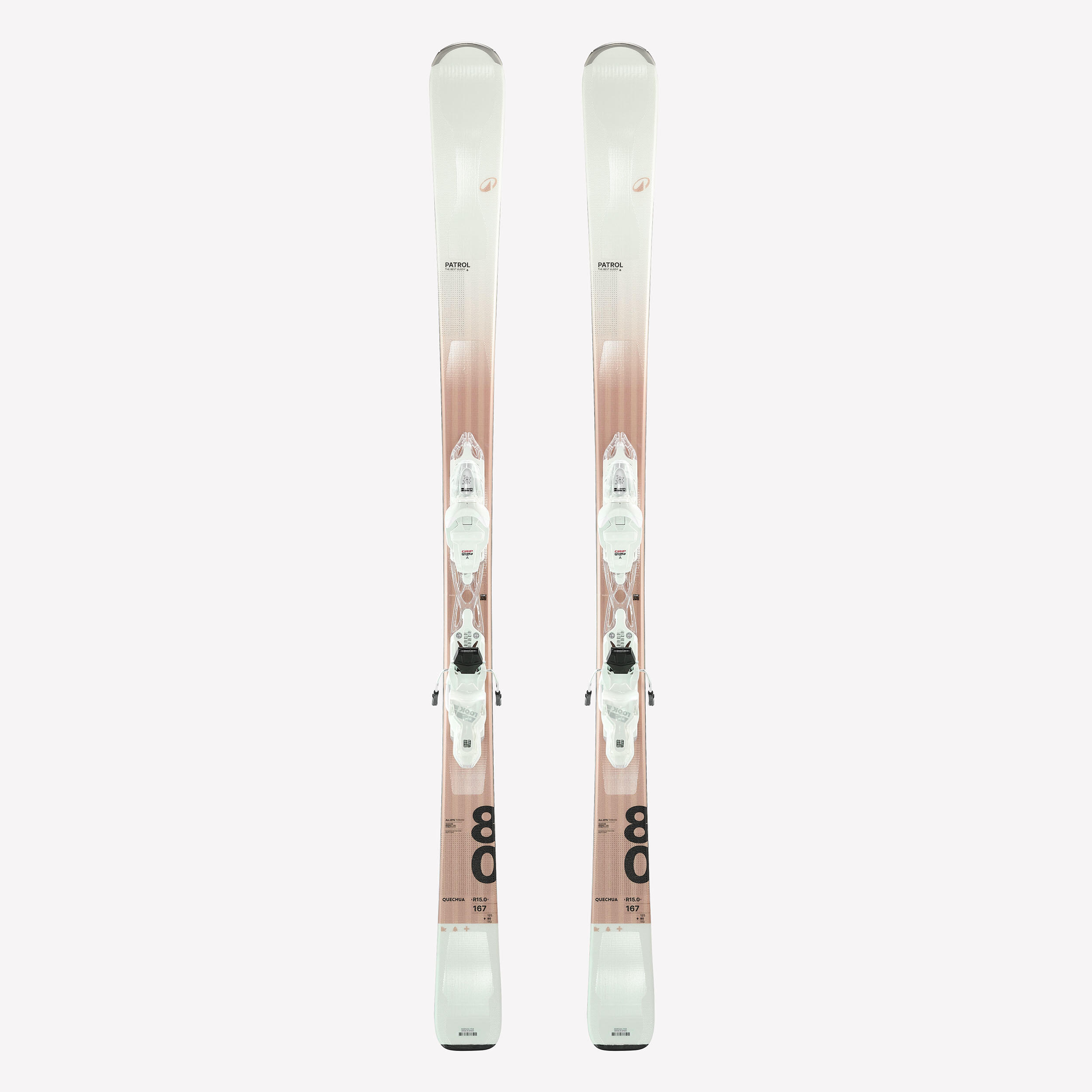 Ski Damen mit Bindungen Allmountain - Patrol 80 beige/holzfarben