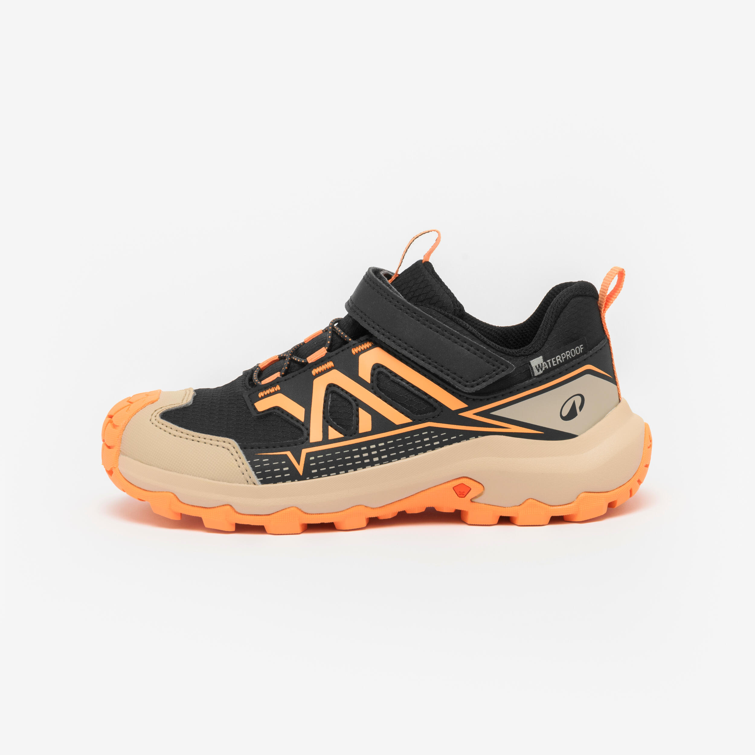 Wanderschuhe Kinder Gr. 24–34 wasserdicht Klettverschluss - Crossrock orange