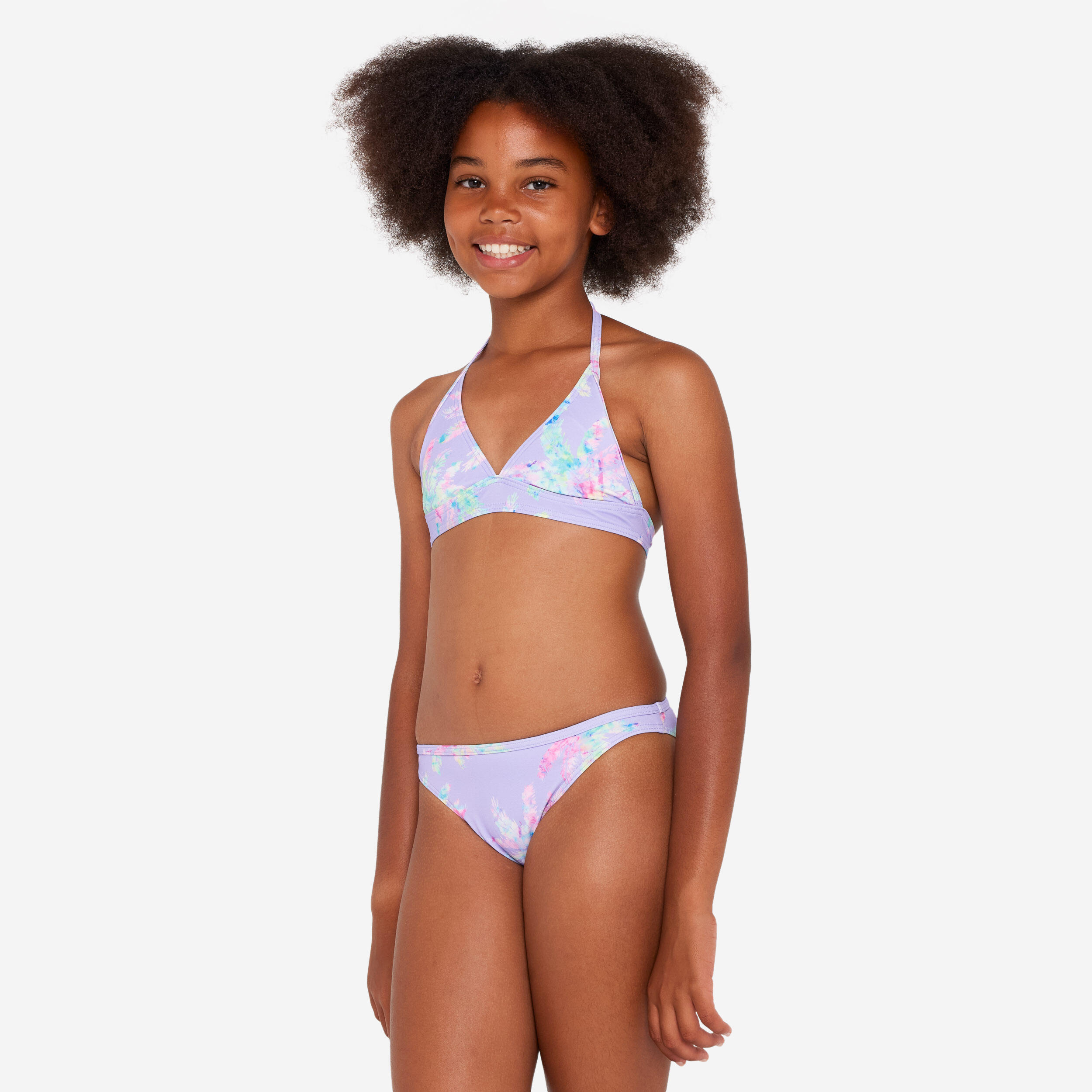 Bikini-Set Surfen Mädchen Tali 500 violett