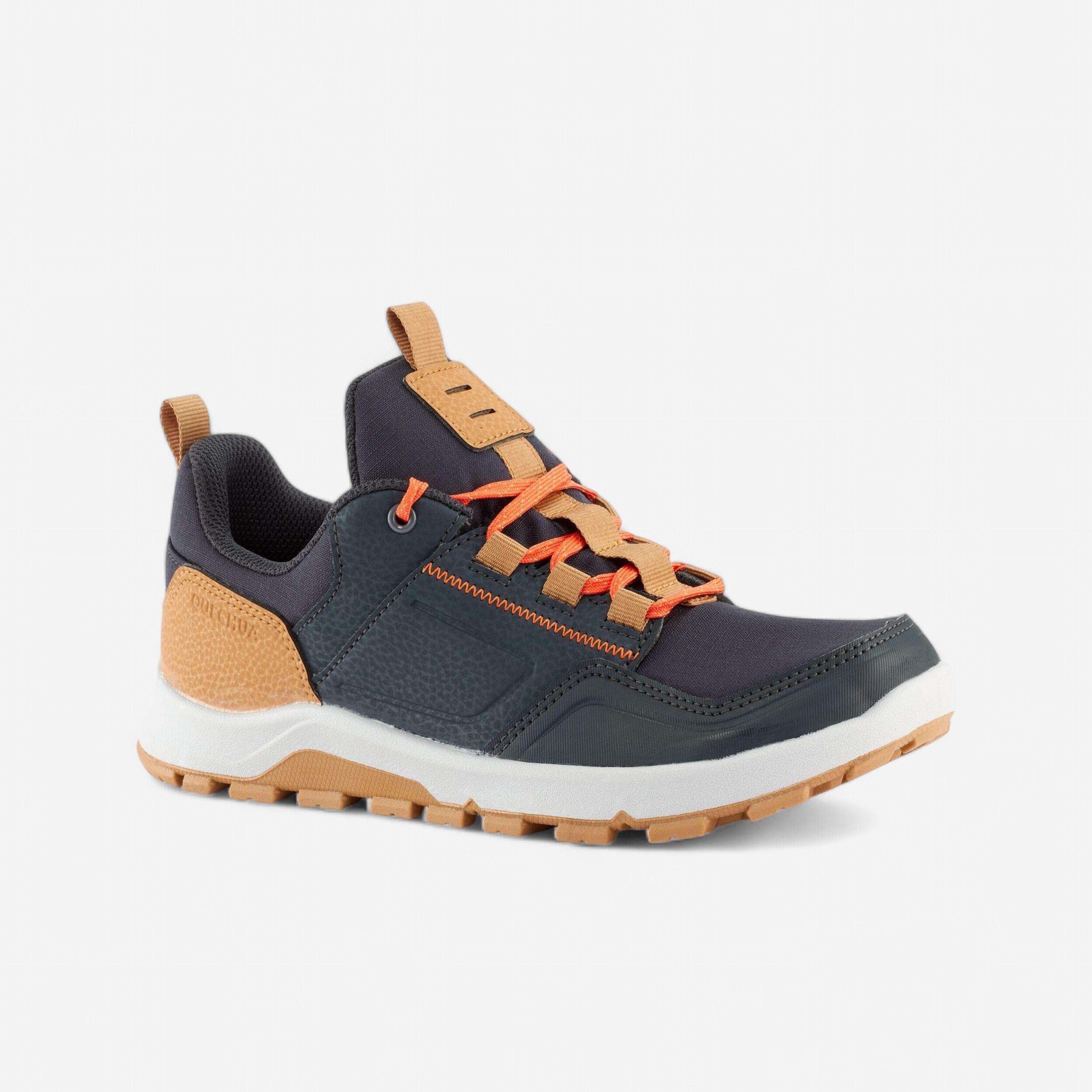 Wanderschuhe Kinder Gr.35–38 wasserabweisend mit Schnürung Wandern - NH500 grau