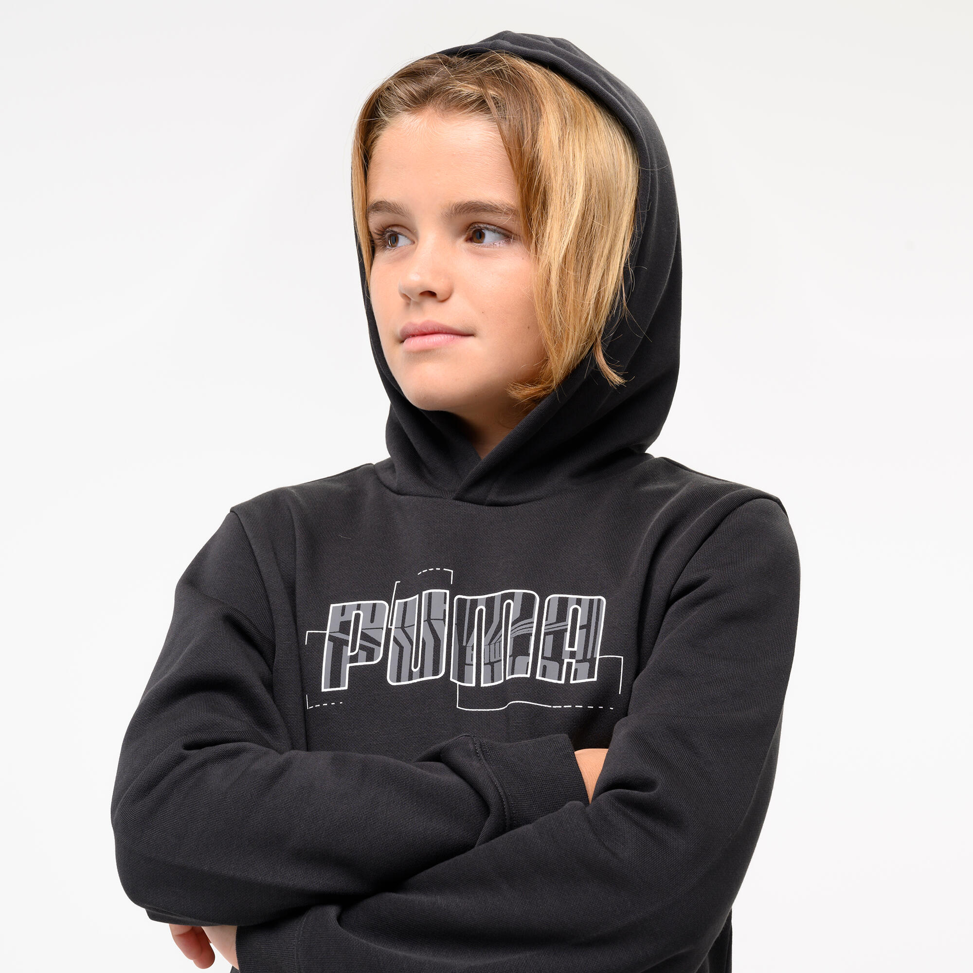 Hoodie Kinder - Print schwarz