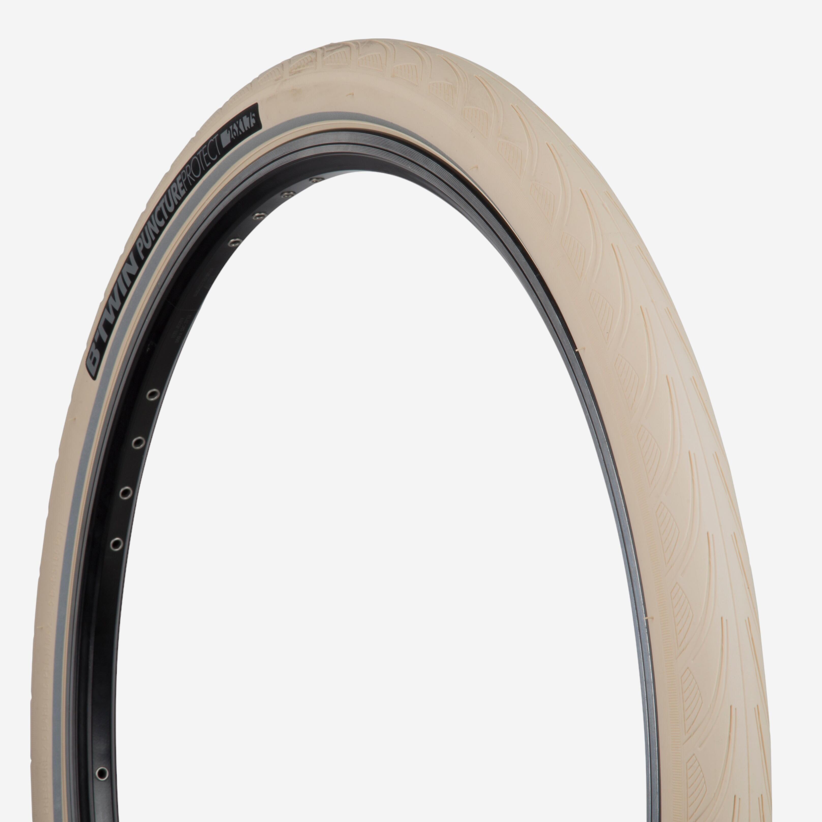 Fahrradreifen  Drahtreifen City 5 Protect 26x1,75 (44-559) cremefarben