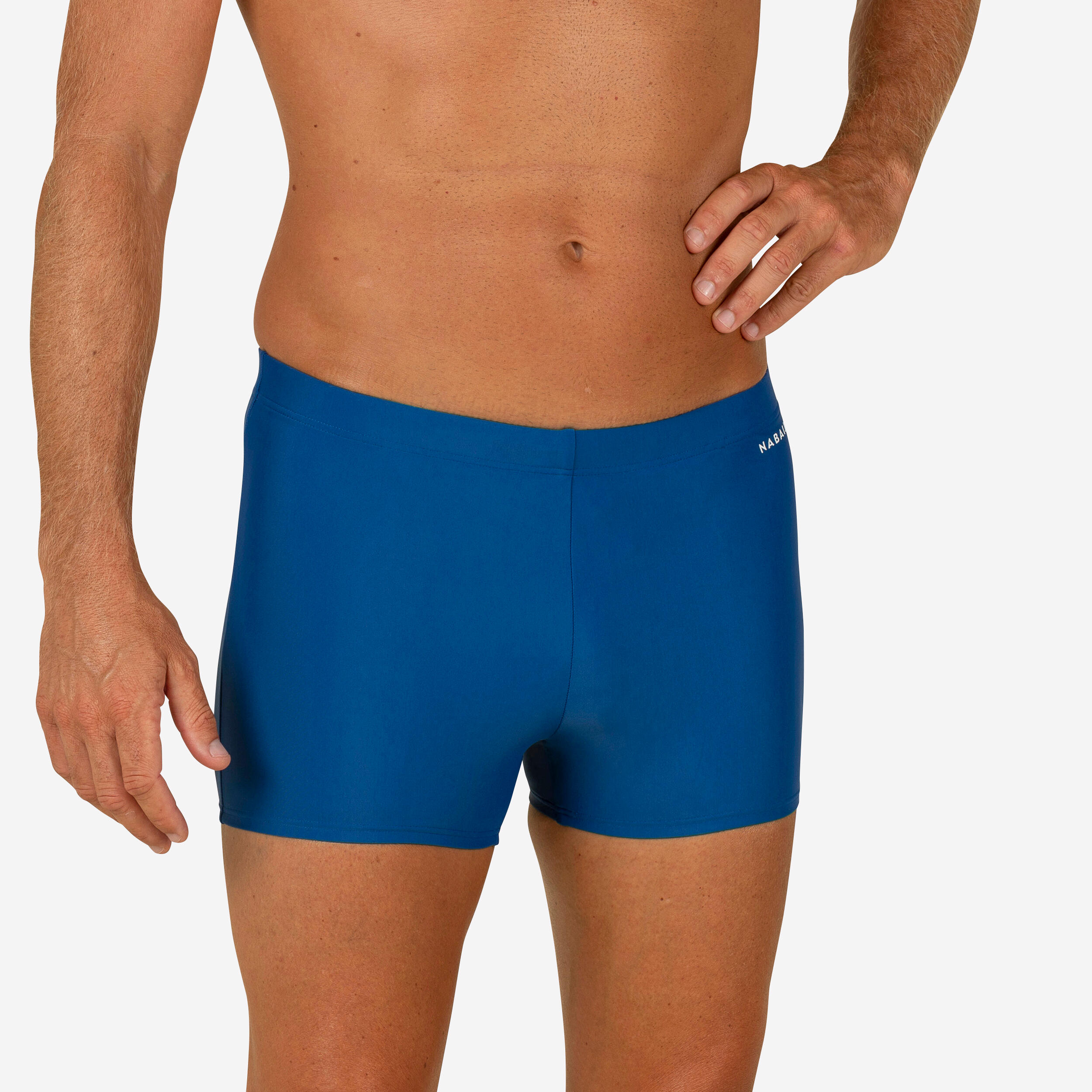 Badehose Boxer Herren - 100 Basic blau