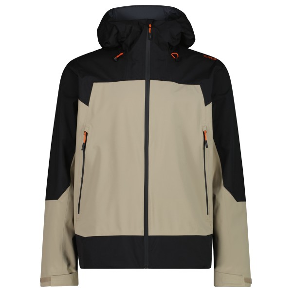 CMP - 3L Jacket Fix Hood - Regenjacke Gr 46 beige/schwarz