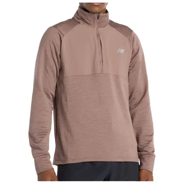 New Balance - Athletics Heat Grid 1/2 Zip - Sweat- & Trainingsjacke Gr S braun