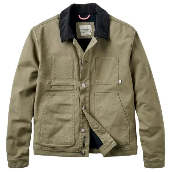 Passenger - Vantage Lined Organic Cotton Canvas Jacket - Freizeitjacke Gr S oliv