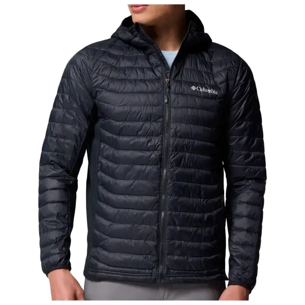 Columbia - Powder Pass Hybrid Hooded Jacket - Kunstfaserjacke Gr S blau