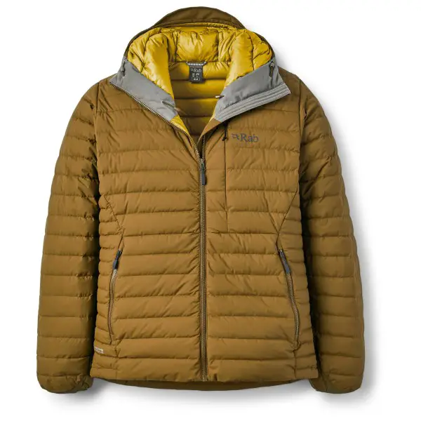 Rab - Microlight Windstopper Hoody - Daunenjacke Gr S braun