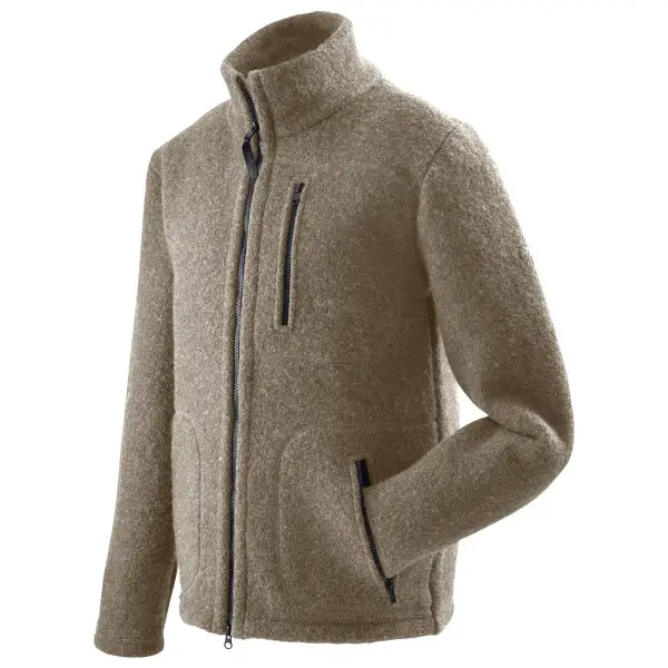 Mufflon - Klaas - Merinojacke Gr XXL grau/braun
