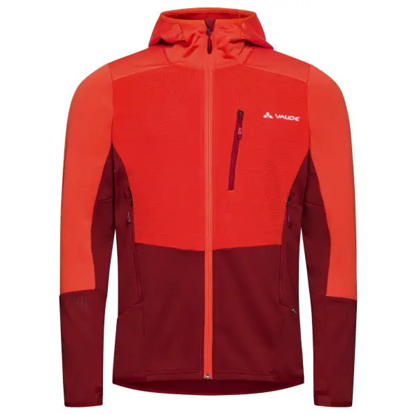 Vaude - Monviso Hooded Grid Fleece Jacket - Fleecejacke Gr M rot