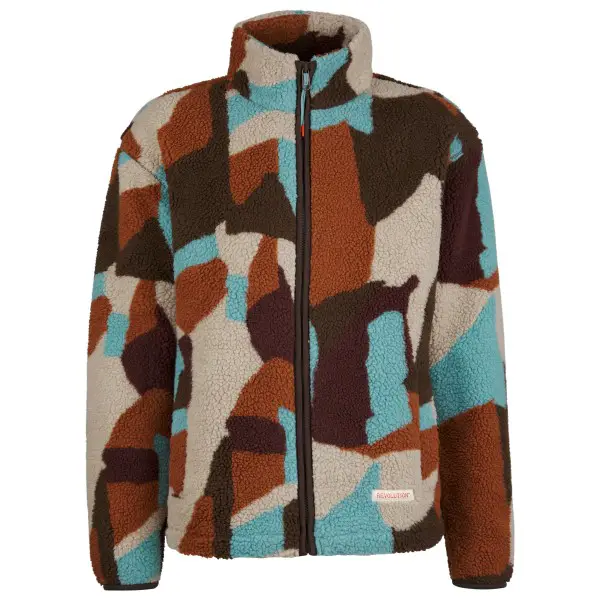 Revolution - Printed Teddy Jacket - Fleecejacke Gr S braun