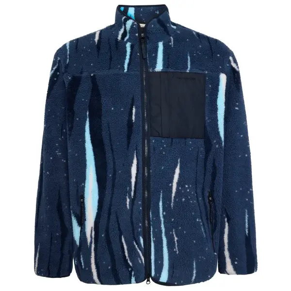 KnowledgeCotton Apparel - Loose Fit Northern Lights Fleece - Fleecejacke Gr XS blau