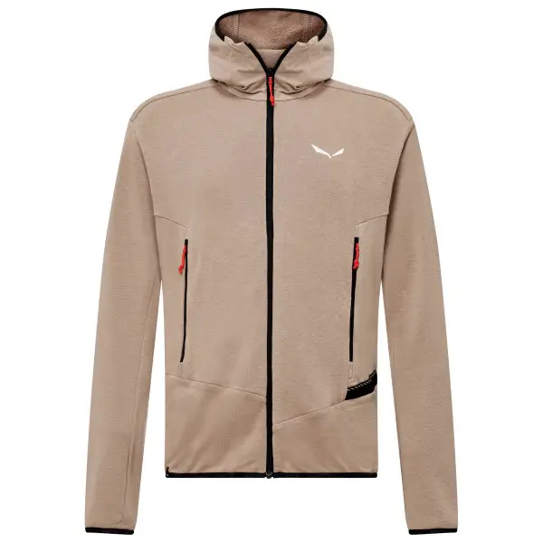 Salewa - Agner Hemp 2 Hooded Jacket - Fleecejacke Gr 50 beige/braun