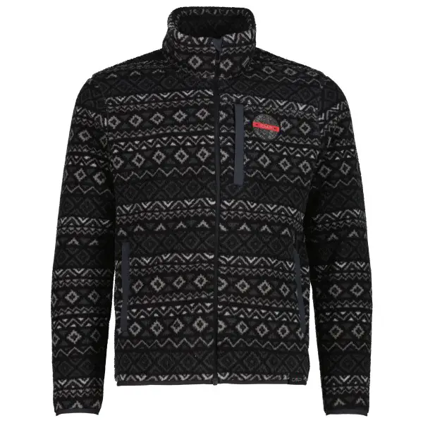 CMP - Jacket Printed Sherpa Fur - Fleecejacke Gr 58 schwarz