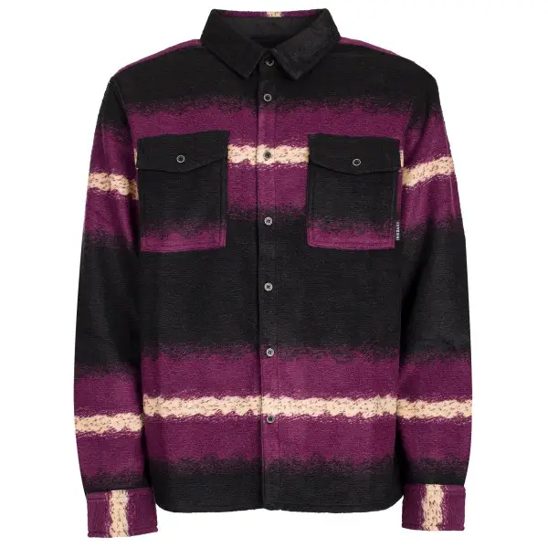 Iriedaily - Finnian L/S Shirt - Fleecejacke Gr XL schwarz/lila