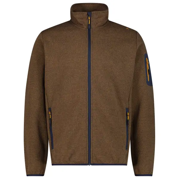 CMP - Jacquard Knitted Jacket - Fleecejacke Gr 46 braun