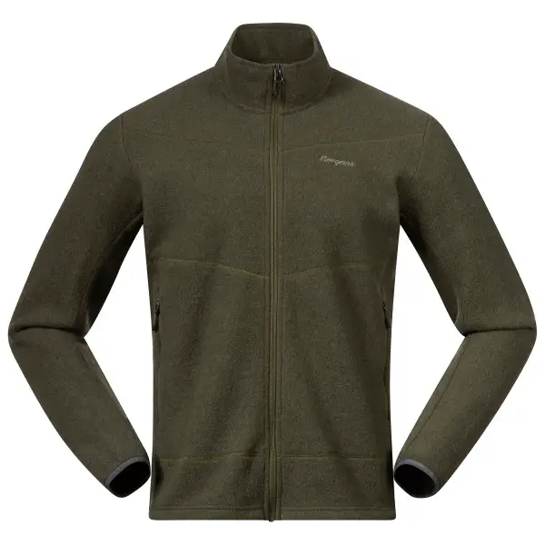Bergans - Rabot Merino Fleece Midlayer Jacket - Merinojacke Gr M oliv/braun