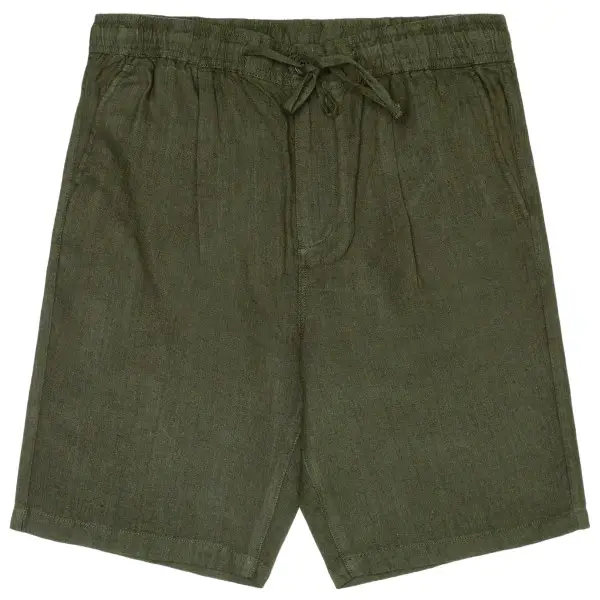 KnowledgeCotton Apparel - Fig Loose Linen Shorts - Shorts Gr M oliv
