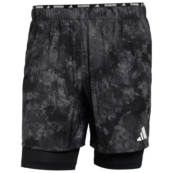 adidas - Adi365 Spray Dye 2in1 Shorts - Laufshorts Gr S schwarz/grau