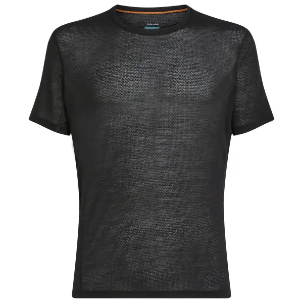 Icebreaker - Merino 75 Cool-Lite Featherlight S/S Crewe - Merinounterwäsche Gr M schwarz/grau