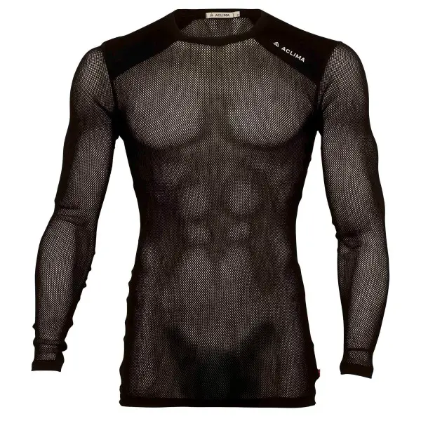 Aclima - WoolNet Light Crewneck - Merinounterwäsche Gr S schwarz