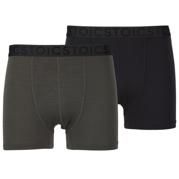 Stoic - Merino150 SadjemSt. Boxer 2-Pack - Merinounterwäsche Gr S grau/schwarz