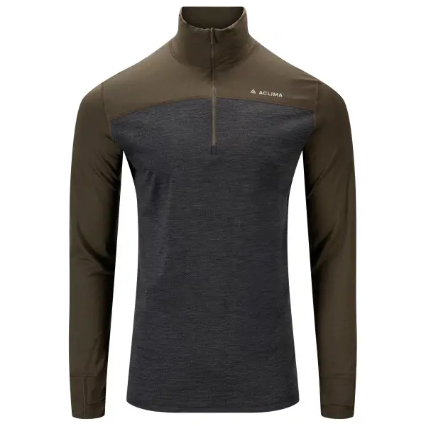 Aclima - Lightwool 180 Zip Polo - Merinounterwäsche Gr S schwarz