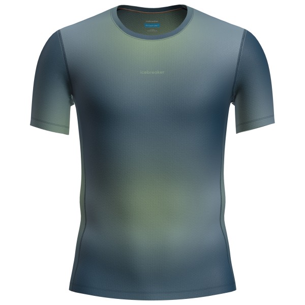 Icebreaker - Merino 75 Cool-Lite Feather S/S Crewe AOP - Funktionsshirt Gr S blau