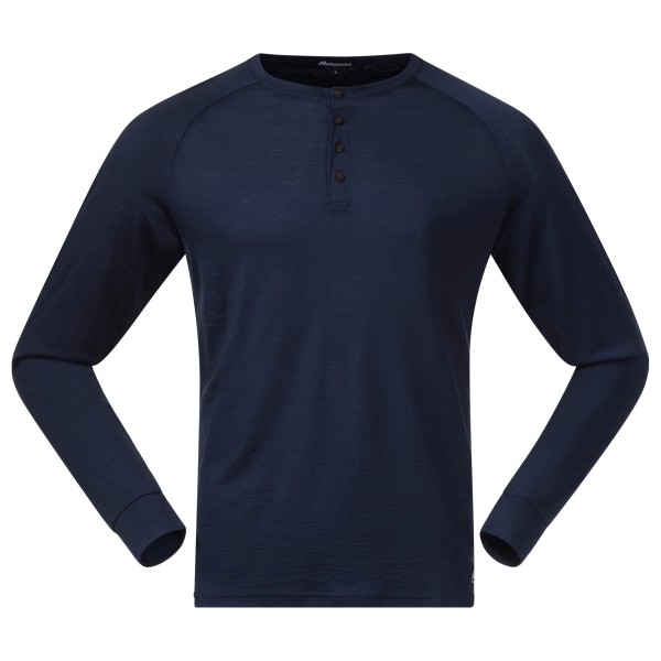 Bergans - Lysebu Wool Henley - Longsleeve Gr M blau