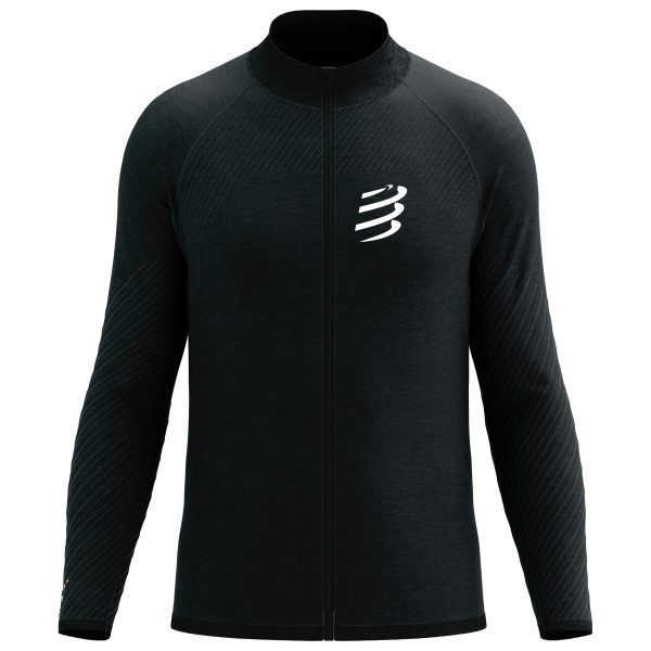 Compressport - Seamless Zip Sweatshirt - Laufjacke Gr XS schwarz