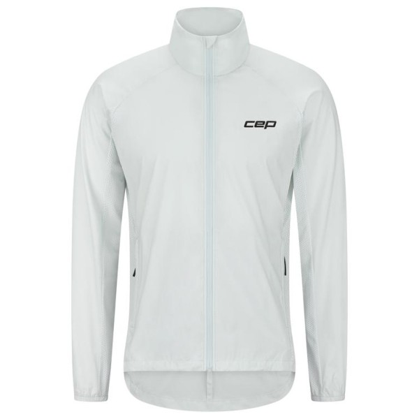 CEP - Run Windbreaker - Laufjacke Gr L grau/weiß