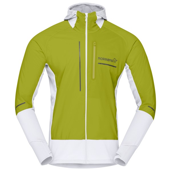 Norrøna - Senja Alpha90 Hood - Laufjacke Gr S oliv