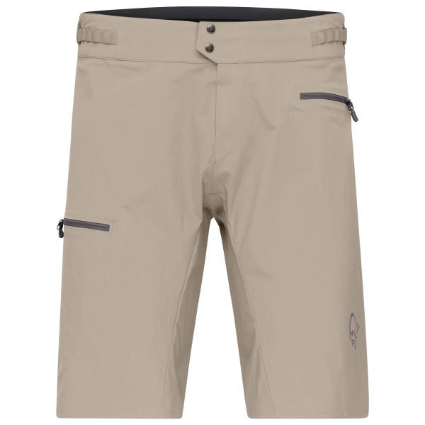 Norrøna - Fjørå Flex1 Light Shorts - Radhose Gr M grau/beige