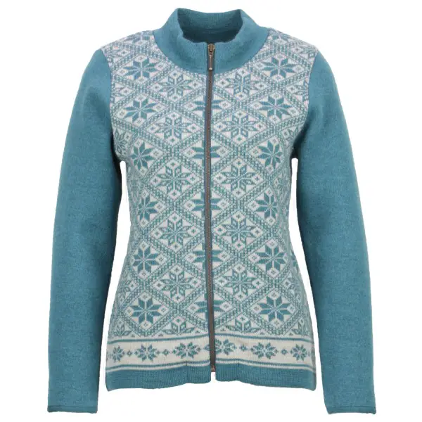 Flomax - Women's Jacke Reißverschluss Svea - Wolljacke Gr XS türkis