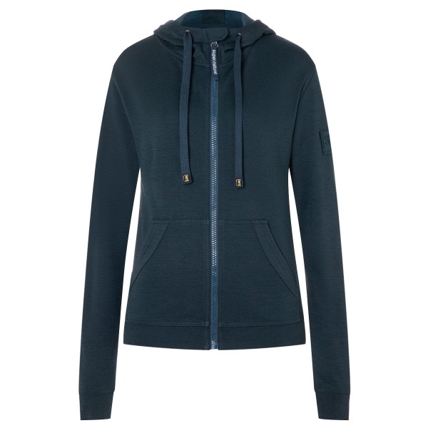 super.natural - Women's Solution Bio Hoodie - Merinohoodie Gr S blau