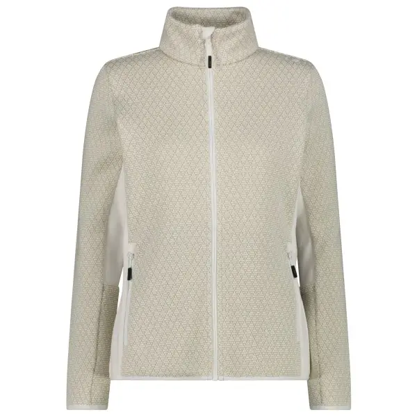 CMP - Women's Jacket Jacquard Knitted 35H1596 - Fleecejacke Gr 48 beige/grau