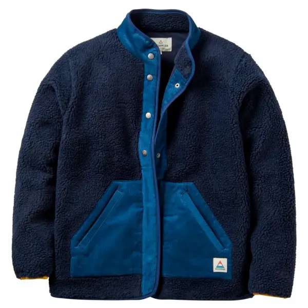 Passenger - Women's Clover Recycled Cotton-Lined Sherpa Fleece - Fleecejacke Gr L blau
