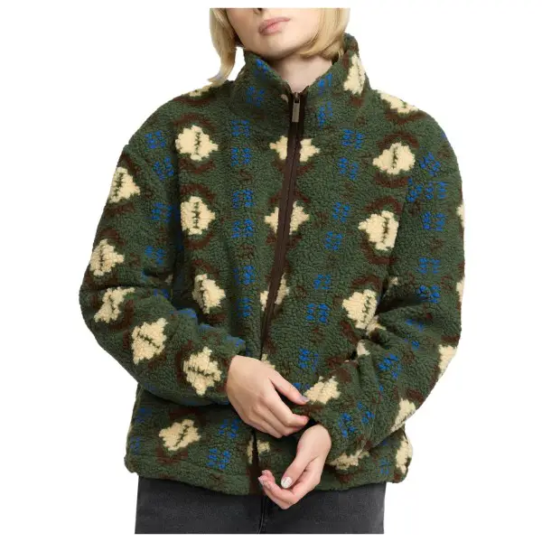 Selfhood - Women's Printed Teddy - Fleecejacke Gr L oliv