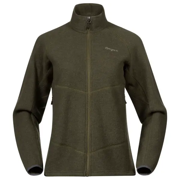 Bergans - Women's Rabot Merino Fleece Midlayer Jacket - Merinojacke Gr L oliv/braun