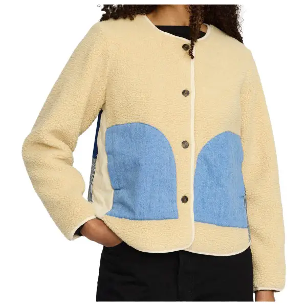 Selfhood - Women's Teddy Block Jacket - Fleecejacke Gr S beige