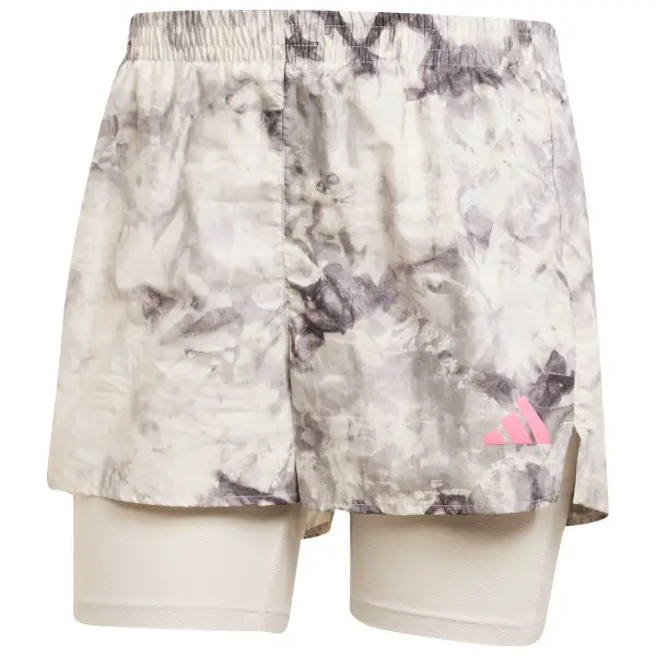 adidas - Women's Own The Run Spray Dye 2in1 Short - Laufshorts Gr XS grau