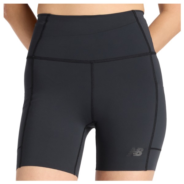 New Balance - Women's Sleek Storage Race Short 6'' - Laufshorts Gr L schwarz