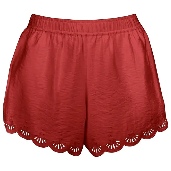 Watercult - Women's Shorts with Embroidery - Shorts Gr S rot