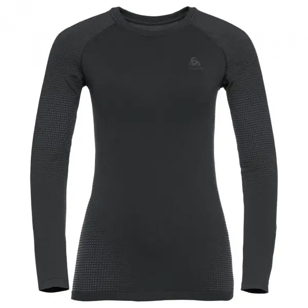 Odlo - Women's BL Top Crew Neck L/S Performance Warm Eco - Kunstfaserunterwäsche Gr L schwarz