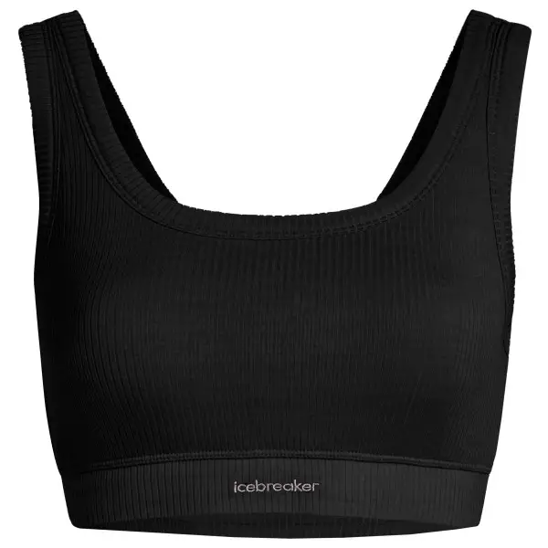Icebreaker - Women's Merino Rib Lotus Bra - Sport-BH Gr S schwarz
