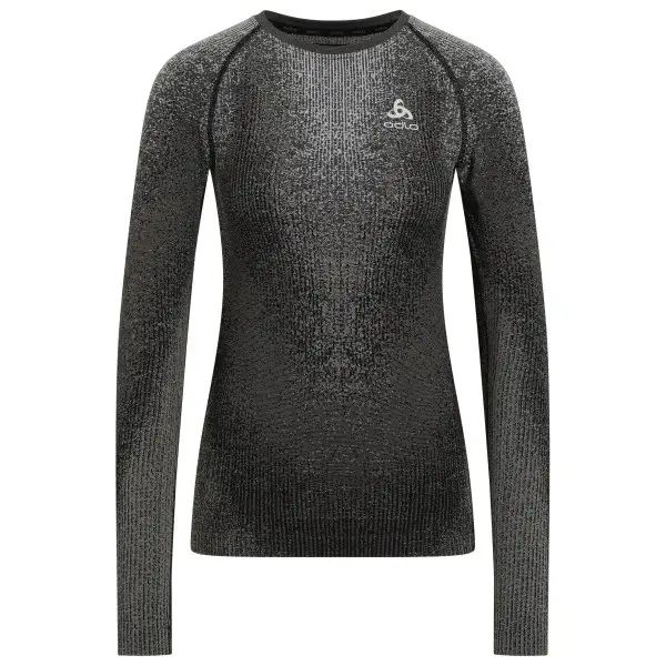 Odlo - Women's BL Top Crew Neck L/S Perf. Warm Blackcomb - Kunstfaserunterwäsche Gr XL grau/schwarz