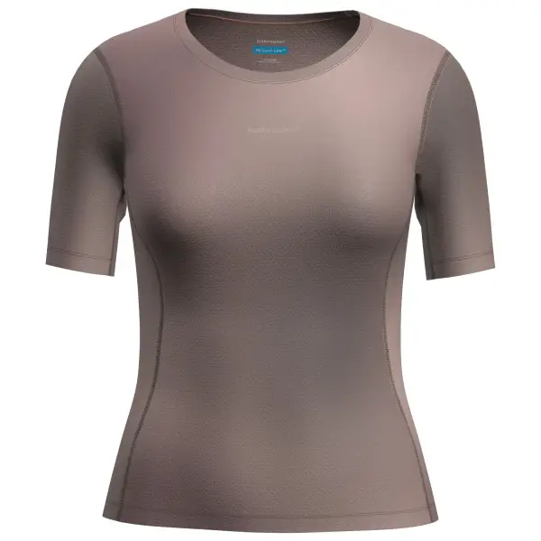 Icebreaker - Women's Merino 75 CL Featherlight S/S Crewe AOP - Funktionsshirt Gr XS braun