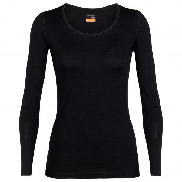 Icebreaker - Women's 200 Oasis L/S Scoop - Merinounterwäsche Gr XS schwarz