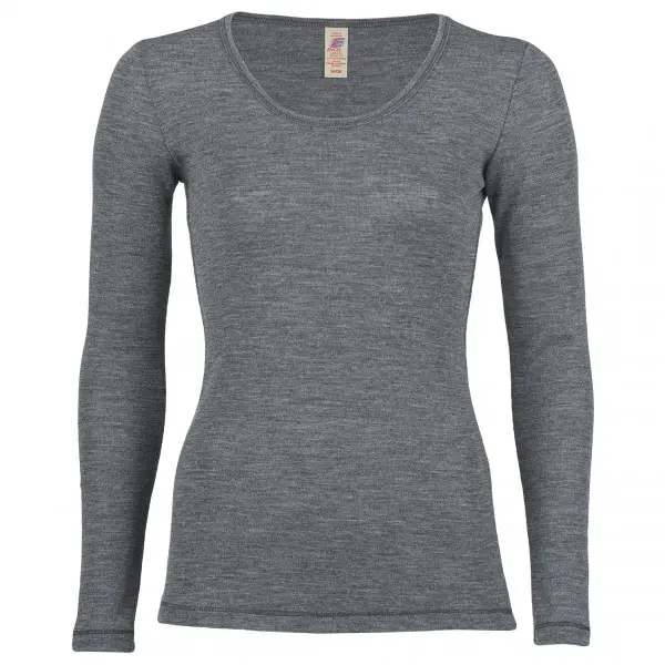 Engel - Damen-Shirt L/S - Alltagsunterwäsche Gr 46/48 grau